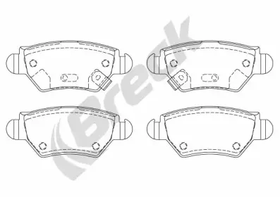 Комплект тормозных колодок, дисковый тормоз BRECK купить